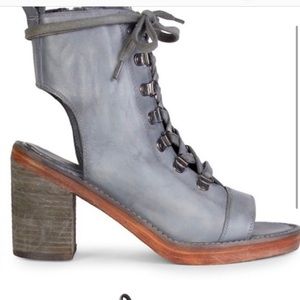 Free People City of Lights Bootie Sandal Slate Gray Size 39